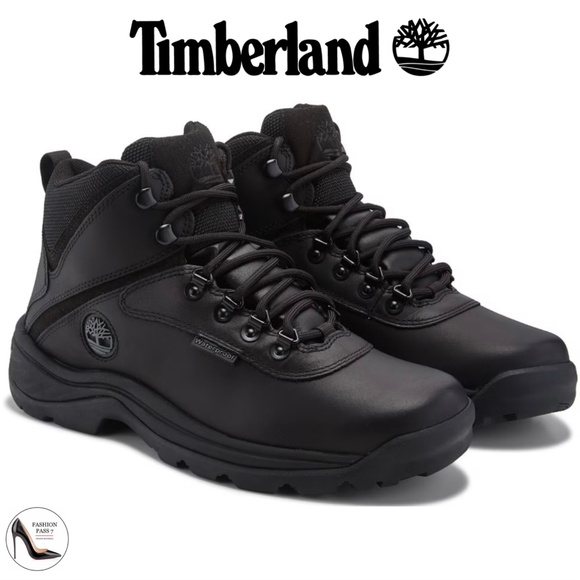 Timberland Men\'s White Ledge Black Leather Waterproof Hiking Boot Winter Snow 10 main image 10